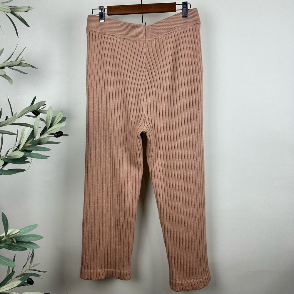 HAVEN Well Within Organic Cotton Cashmere Rib Knit Cropped Lounge Pants - Picture 4 of 12